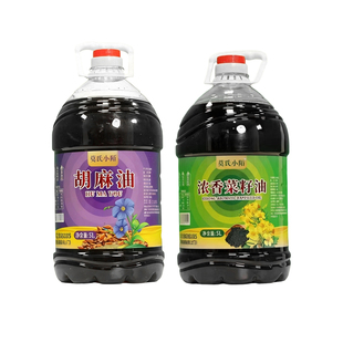 甘肃浓香菜籽油家用熟榨亚麻籽食用油月子油高亚麻酸压榨炒菜油