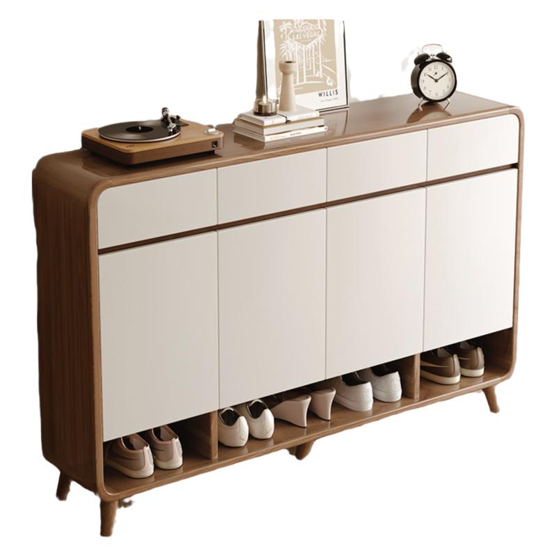 鞋柜家用门口入户门收纳一体靠墙室内玄关柜2025新款进门实木鞋架