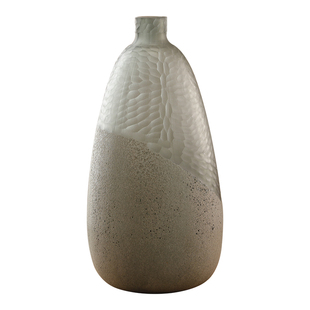 晶华双色玻璃器皿现代简约花瓶摆件客厅插花仿真花电视柜花艺装饰