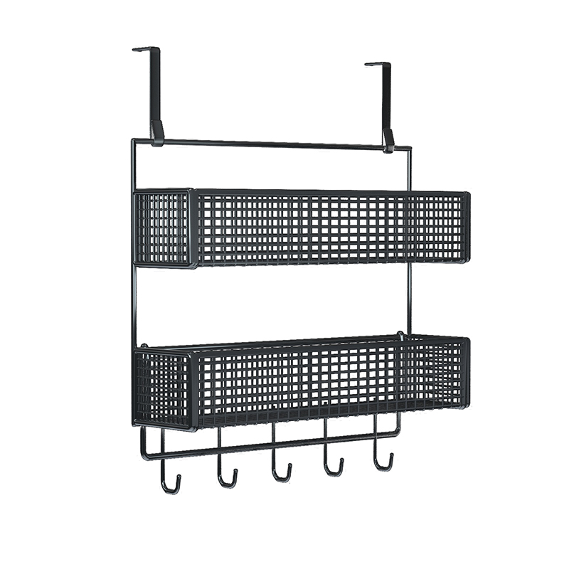 门后挂钩置物架卫生间多层收纳架免打孔卧室衣柜侧挂衣架浴室挂袋