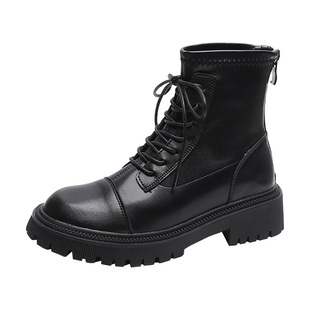 小码马丁靴女313233英伦风2023年新款33码34码小码女靴内增高短靴