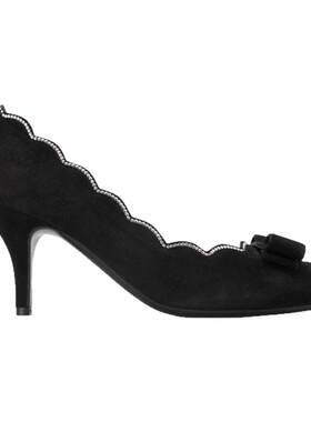 FERRAGAMO 女士牛皮革一脚蹬时尚细跟高跟鞋浅口单鞋银泰 301604