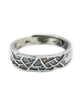 南风歌原创纯银情侣气质男女戒指