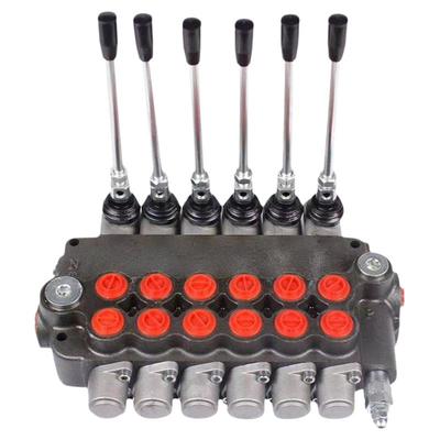 P40小流量小型出口高端整体式液压手动多路换向阀体控制油缸马达