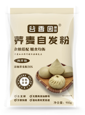谷香园荞麦自发粉乔麦干面粉