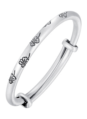 云金丽小确幸999足银手镯送女友