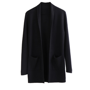 设计师男装针织衫男士开衫春秋季毛衣外套大码休闲新款中长款宽松