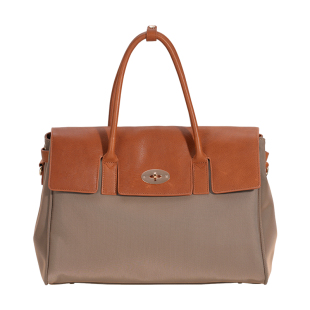 potomac牛津尼龙托特包大容量通勤单肩斜跨真皮拼接琥珀流光包女