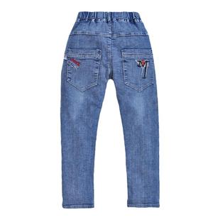 男童秋款2025单裤子中大童春夏学生长裤帅气男孩牛仔裤韩版宽松潮