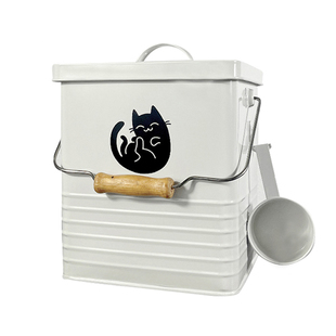 宠物储粮桶猫粮桶狗粮桶冻干桶密封防潮收纳桶大容量5斤15斤 送勺