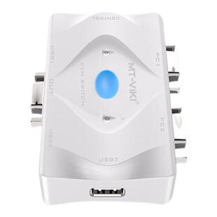 迈拓维矩MT-201KL 2口 KVM切换器 USB 自动 2进1出高清共享器带线