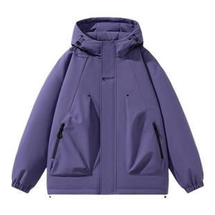 回力冲锋外套男士冬季棉衣2025新款加绒加厚男生棉服工装抗寒棉袄