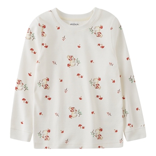 歌瑞家儿童内衣套装春秋季新款男童女童厚弹力秋衣秋裤舒绒棉乐友