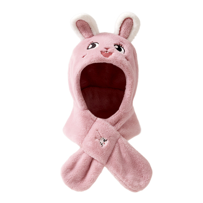 lemonkid儿童帽子围脖一体女童