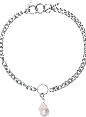 PEARLONA巴洛克吊坠粗链条