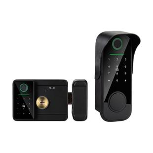 庭院防水户外双面智能锁铁门别墅大门指纹密码锁电子锁室外门锁