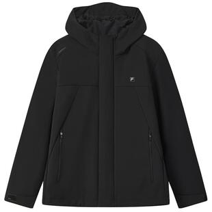 FILA斐乐官方男梭织外套25冬新款时尚简约舒适休闲连帽防泼水上衣