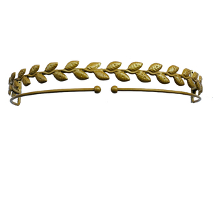 金卧INS北欧风简约单层金色/黑色树叶单轨架子60cm蚊帐床幔铁艺架