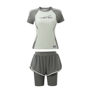 回力泳衣女款2026新款高级感大码保守分体显瘦双层五分裤游泳套装