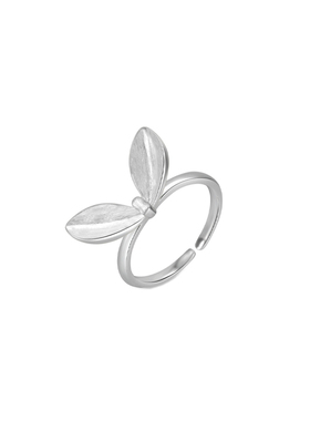 其他女S925甜美哑光素银戒指10