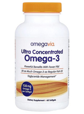 Omegavia超浓缩高纯度omega3深海鱼油含DPA三倍功效日常补充