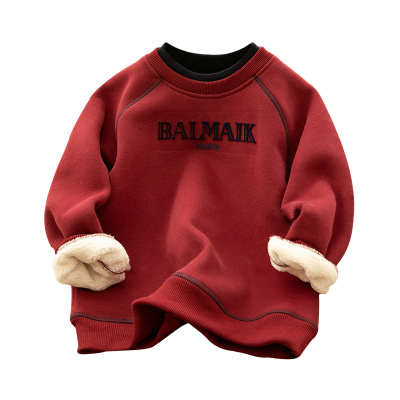 冬季新款加绒加厚保暖拼接卫衣