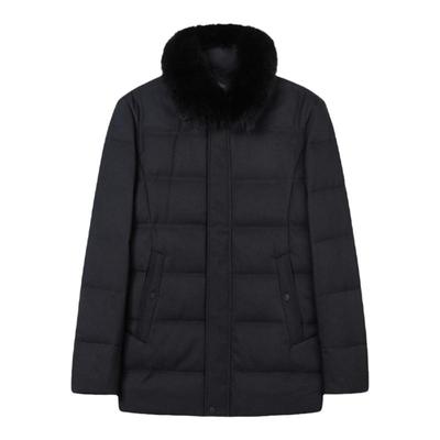 可拆卸毛领羽绒服外套商务休闲