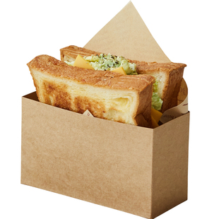 年轮可颂面包包装 一次性打包餐盒薯条汉堡包装盒三明治防油纸托