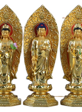 厂家直销西方三圣观音阿佛摆件