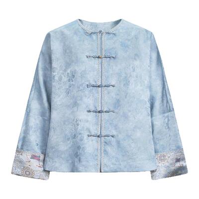 【珞瑶】莨西子新中式轻国风桑蚕丝外套女短款宽松2026春新款上衣