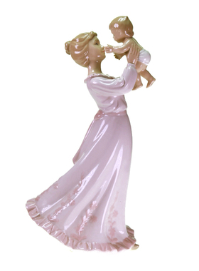 陶瓷母爱新生儿我的亲亲宝贝摆件