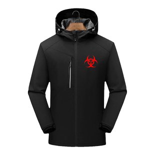 生化危机保护伞公司标志电影游戏冲锋衣男女连帽夹克外套帽衫衣服