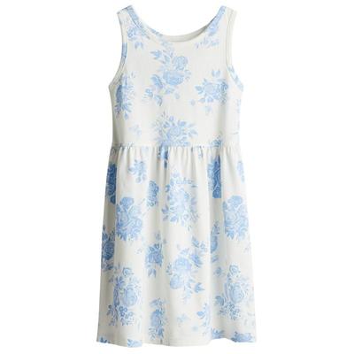 HM童装儿童女童裙子2025秋新款洋气无袖圆领印花微喇裙1157735