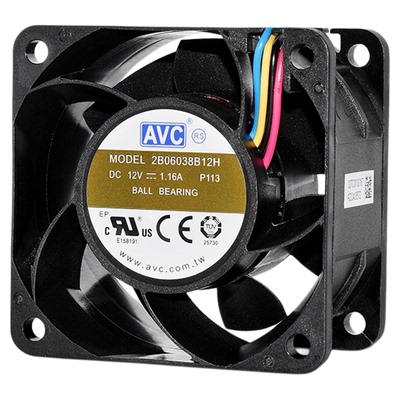 AVC暴力6038双滚珠PWM风扇6CM12V