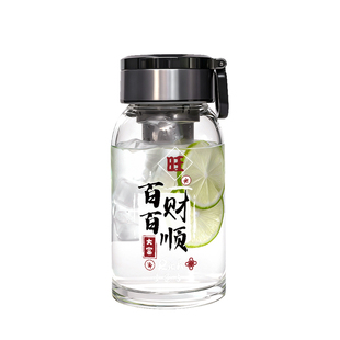 BNT加厚高硼硅玻璃杯耐高温便携泡茶水杯新款男士高级感轻奢杯子