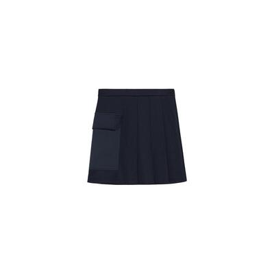 百褶半身裙迷彩花卉针织