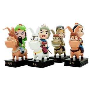风雅堂 三国人物骑马卡通摆件 四川成都锦里旅游纪念品特色工艺品