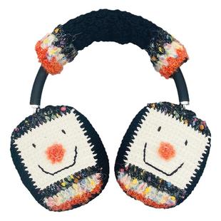 适用手工编织耳机保护套苹果airpodsmax耳机套头戴蓝牙保护套钩针毛线横梁套产品APM 索尼XM4 XM5耳机保护套