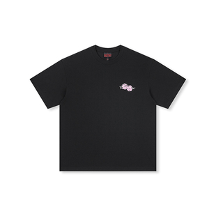 DICETINY 基础骰子logo刺绣短袖夏季男女印花T恤潮牌美式街头体恤