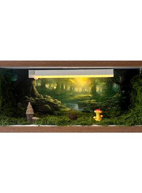 泡泡玛特小野系列盲盒收纳盒手办展示相框带灯造景展示盒礼物摆件