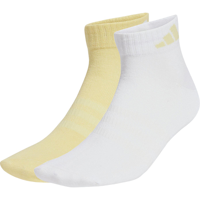 Adidas/阿迪达斯正品2025新款女士简约经典运动袜两双装JX5047