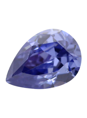 梨形浅坦桑蓝锆石裸石仿钻 水滴形5A蓝宝浅坦桑兰色宝石戒面裸钻