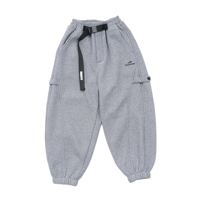 男童裤子2025新款一体绒运动裤