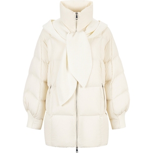 衣香丽影超轻泡芙羽绒服女中长款2025冬装新款90绒泡芙外套送围巾