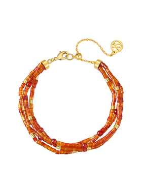 ZEGL晚霞系列天然红玛瑙女款手链