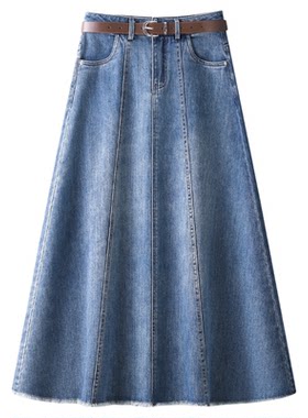 高级感天丝牛仔半身裙女夏季裙子
