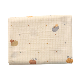 小南瓜婴儿级a类纯棉双层纱布料宝宝全棉床品床单被套家居服面料