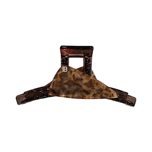 法式高级感金标字母醋酸抓夹百搭洋气发夹后脑发量多鲨鱼夹马尾夹