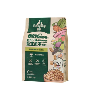 Meatyway爵宴薄脆风干犬粮小鸭粒鸭肉梨小型犬通用全价狗粮1kg