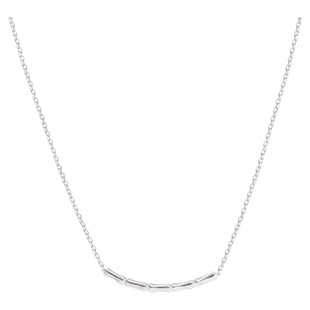 S925纯银竹节项链女小众设计感高级锁骨链轻奢简约百搭颈链蛇骨链